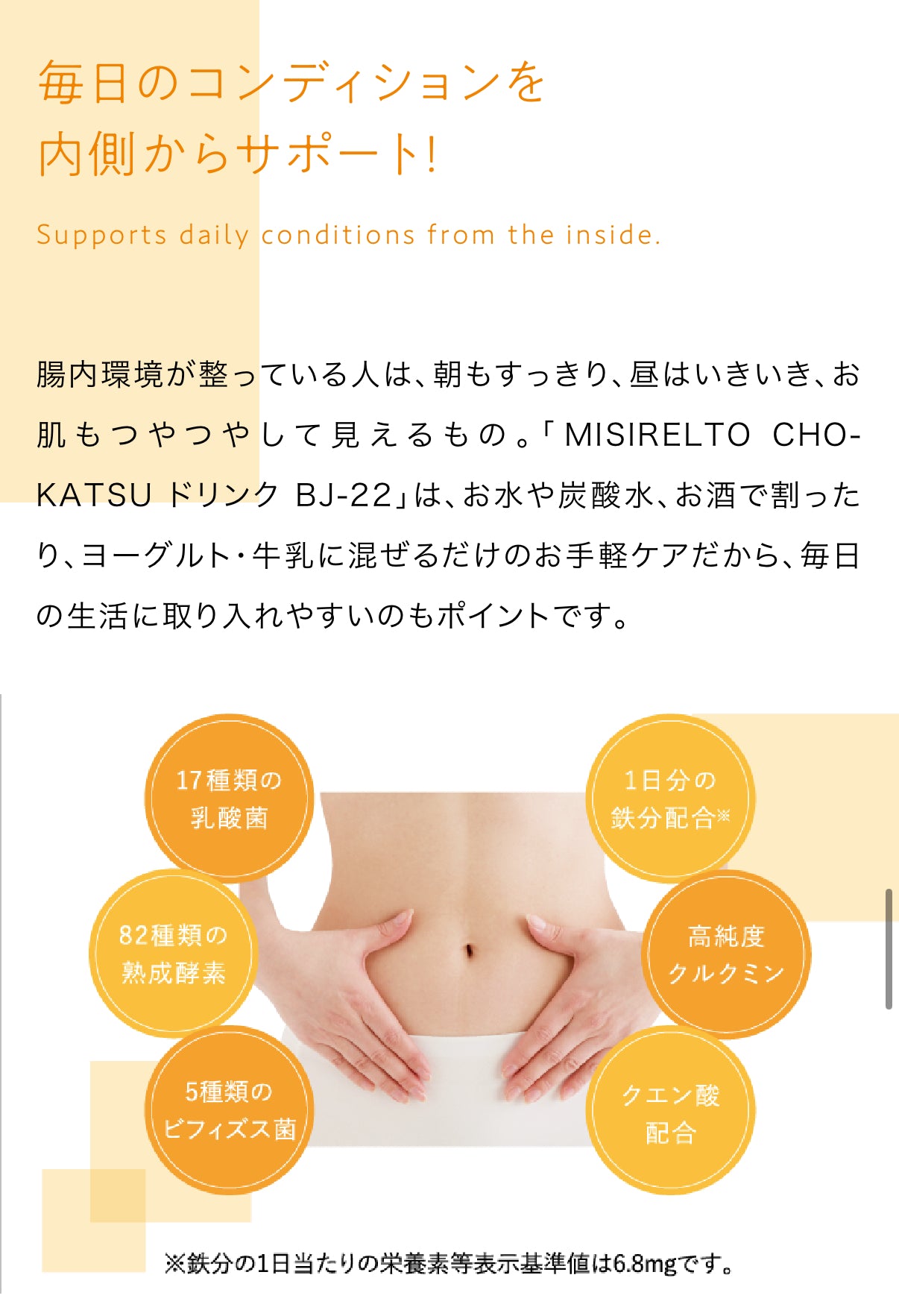 MISIRELTO | CHO-KATSUドリンク BJ-2| マンゴー&オレンジ味