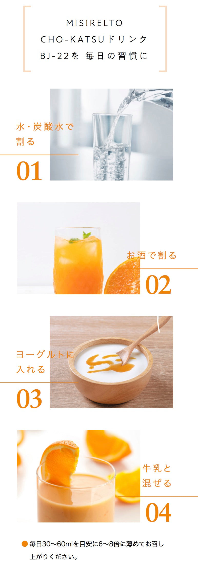 MISIRELTO | CHO-KATSUドリンク BJ-2| マンゴー&オレンジ味