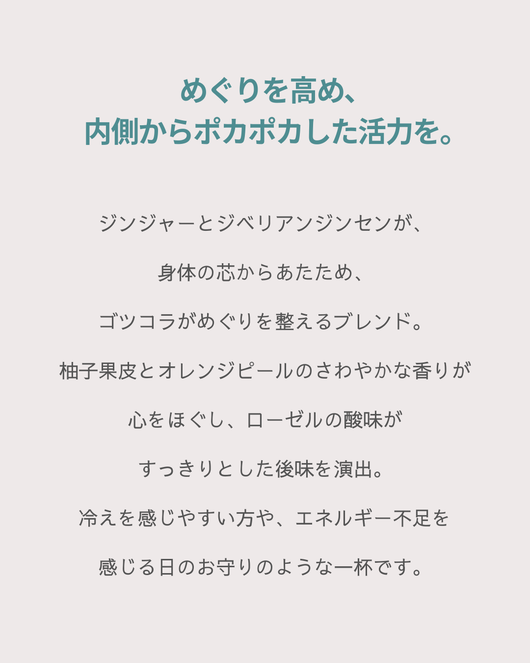 No.4 GINGER WARM~ジンジャーウォーム~